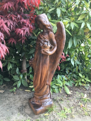 Stehender Engel aus Oxid - 105 cm - Stein